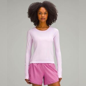 Lululemon Swiftly Tech Long-Sleeve Shirt 2.0 Race Length Meadowsweet Pink size 2